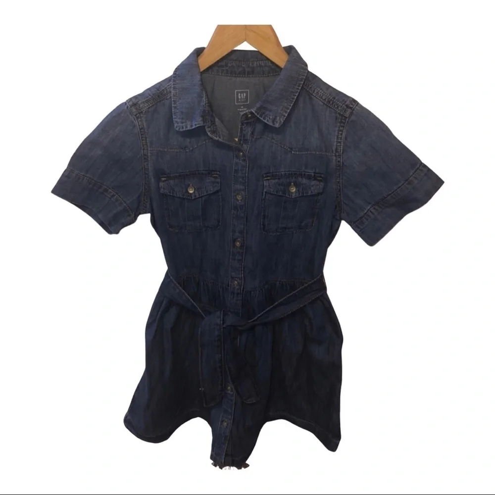 GAP kids blue jean dress size M regular 🌸